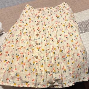 Cat & Jack Floral Button-Front Skirt